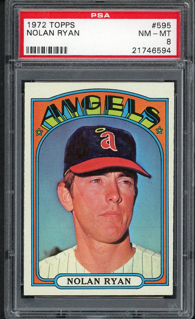 1972 Topps Baseball #595 Nolan Ryan Angels PSA 8 NM/MT 554662