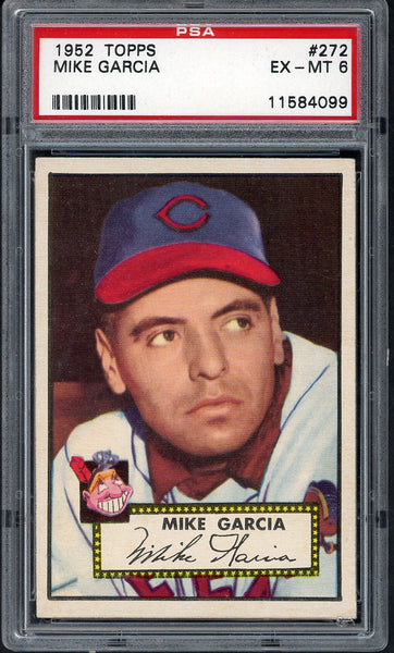 1952 Topps Baseball #272 Mike Garcia Indians PSA 6 EX-MT 554663