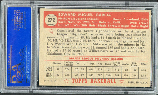 1952 Topps Baseball #272 Mike Garcia Indians PSA 6 EX-MT 554663
