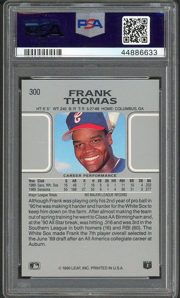 1990 Leaf #300 Frank Thomas White Sox PSA 9 MINT 554668