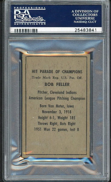 1952 Berk Ross Bob Feller Indians PSA 5 EX 554674