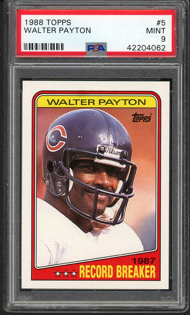 1988 Topps #005 Walter Payton RB Bears PSA 9 MINT 554683