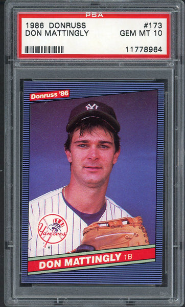 1986 Donruss #173 Don Mattingly Yankees PSA 10 GEM MINT 554696
