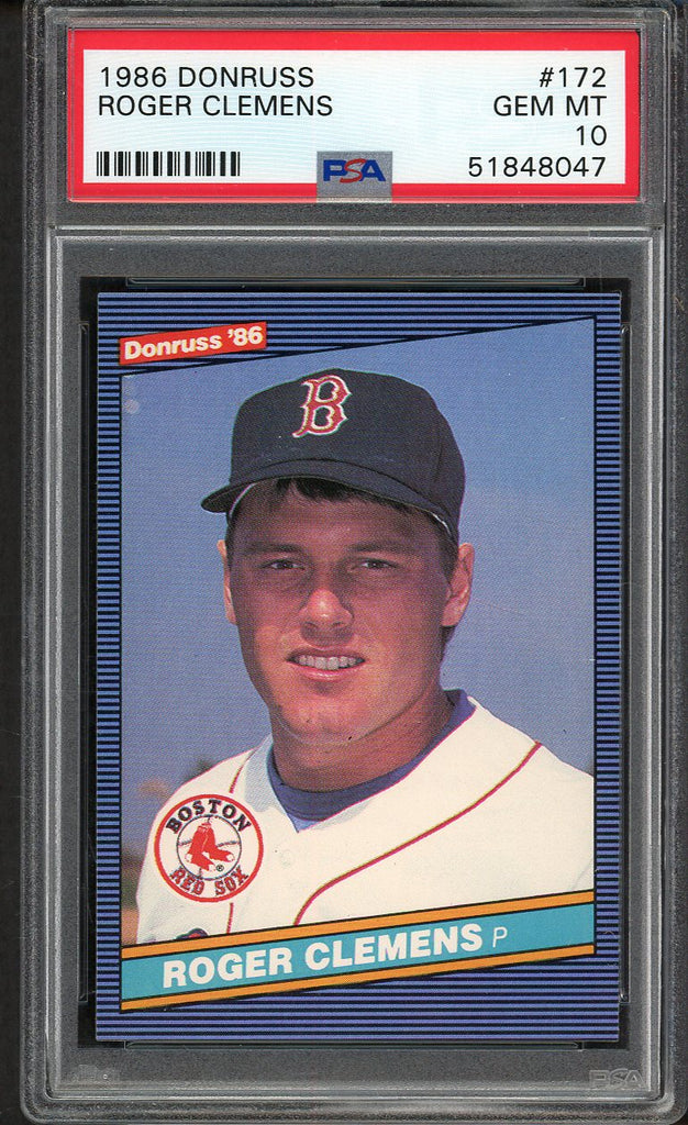 1986 Donruss #172 Roger Clemens Red Sox PSA 10 GEM MINT 554698