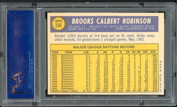 1970 Topps Baseball #230 Brooks Robinson Orioles PSA 7 NM 554708
