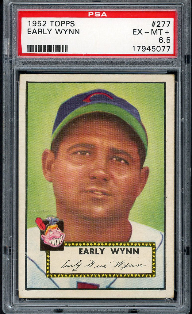 1952 Topps Baseball #277 Early Wynn Indians PSA 6.5 EX-MT+ 554713