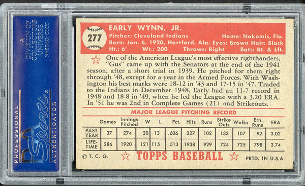 1952 Topps Baseball #277 Early Wynn Indians PSA 6.5 EX-MT+ 554713