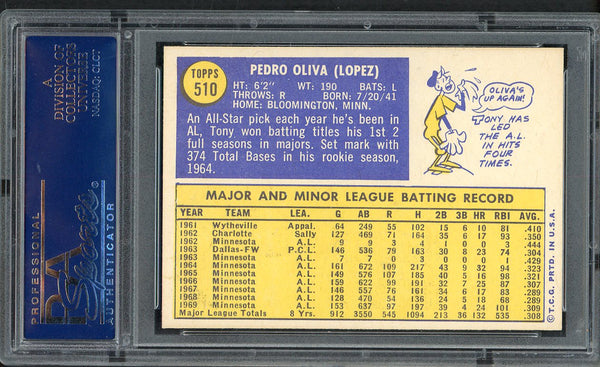 1970 Topps Baseball #510 Tony Oliva Twins PSA 6.5 EX-MT+ 554714