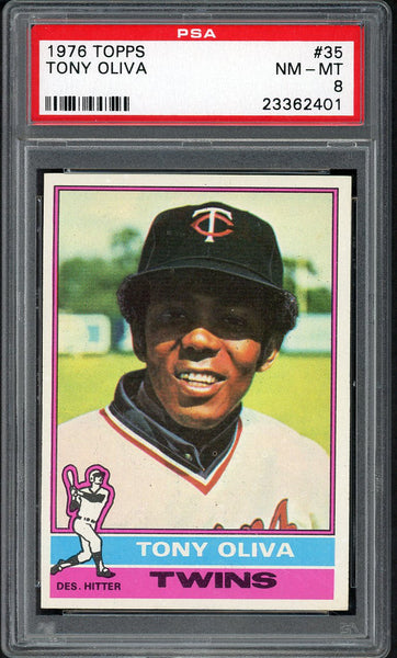 1976 Topps Baseball #035 Tony Oliva Twins PSA 8 NM/MT 554715