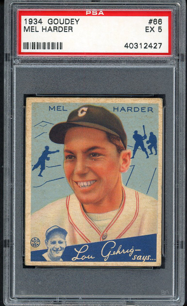 1934 Goudey #066 Mel Harder Indians PSA 5 EX 554718