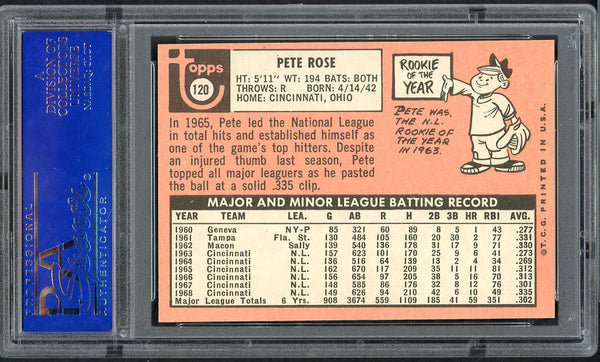 1969 Topps Baseball #120 Pete Rose Reds PSA 7 NM 554727