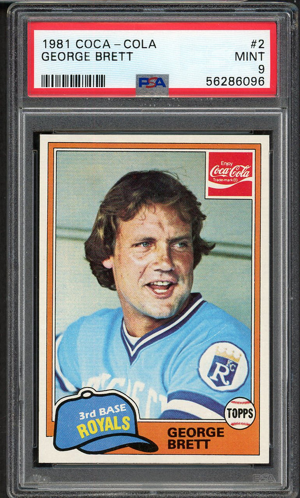 1981 Coca Cola #002 George Brett Royals PSA 9 MINT 554732