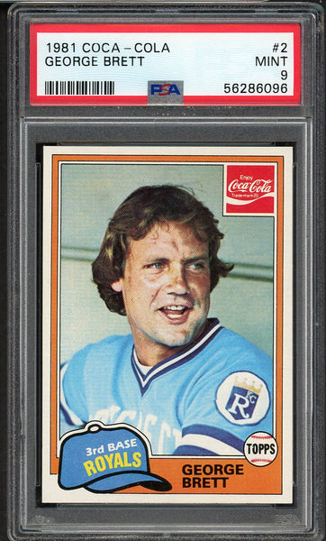 1981 Coca Cola #002 George Brett Royals PSA 9 MINT 554732