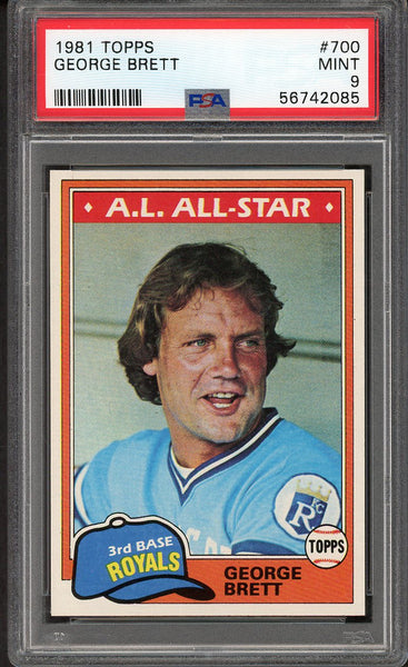 1981 Topps #700 George Brett Royals PSA 9 MINT 554737