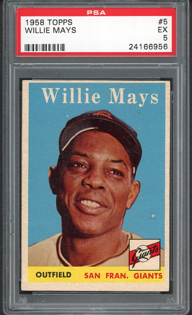 1958 Topps Baseball #005 Willie Mays Giants PSA 5 EX 554738