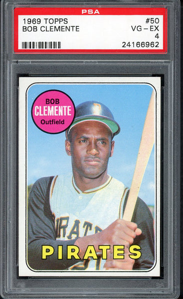 1969 Topps Baseball #050 Roberto Clemente Pirates PSA 4 VG-EX 554741