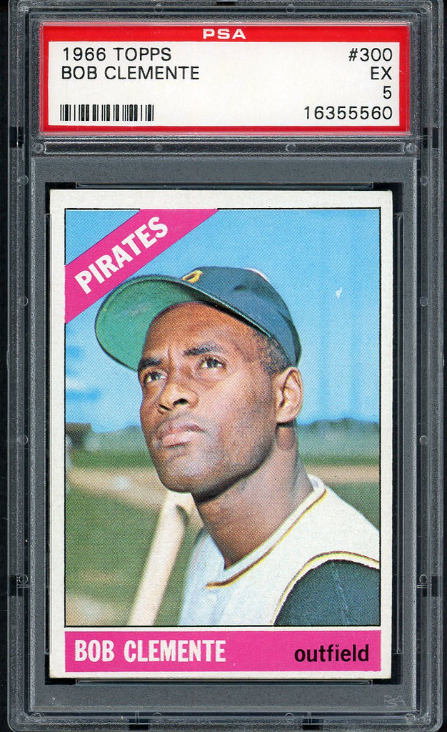 1966 Topps Baseball #300 Roberto Clemente Pirates PSA 5 EX 554742
