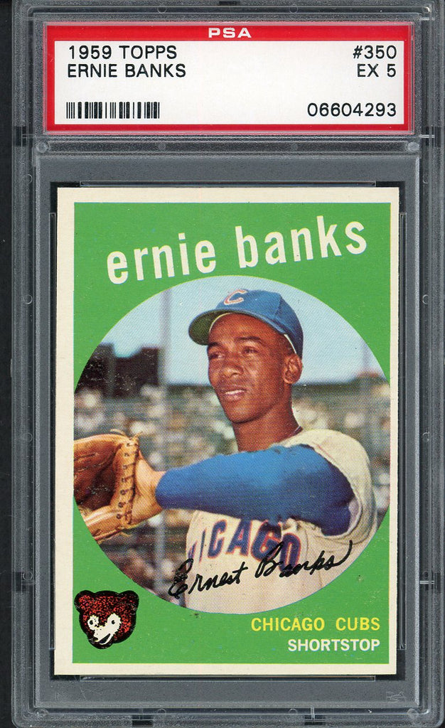 1959 Topps Baseball #350 Ernie Banks Cubs PSA 5 EX 554746