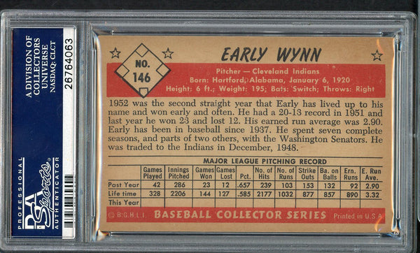 1953 Bowman Color Baseball #146 Early Wynn Indians PSA 5 EX 554747
