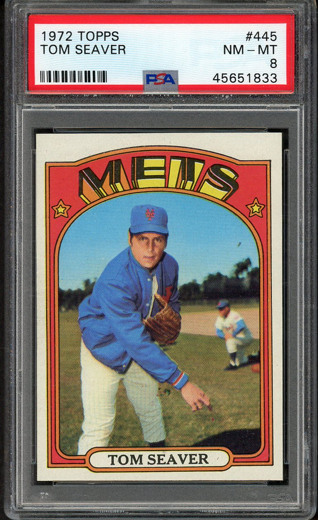 1972 Topps Baseball #445 Tom Seaver Mets PSA 8 NM/MT 554749