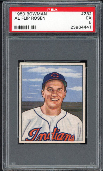 1950 Bowman Baseball #232 Al Rosen Indians PSA 5 EX 554759