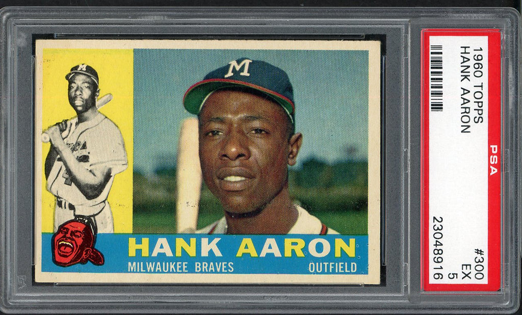 1960 Topps Baseball #300 Hank Aaron Braves PSA 5 EX 554760