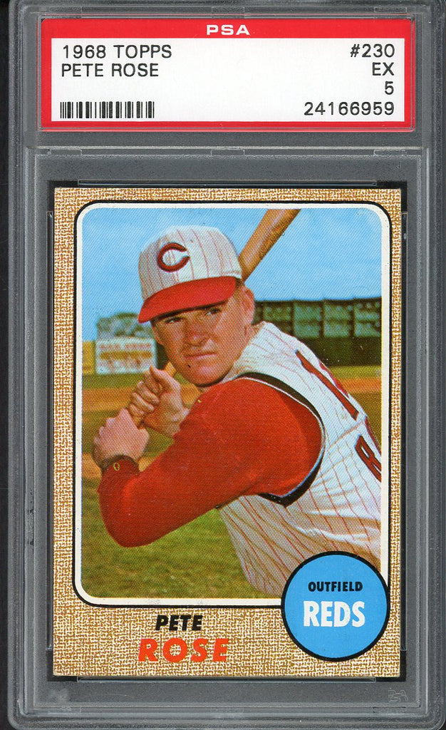 1968 Topps Baseball #230 Pete Rose Reds PSA 5 EX 554761