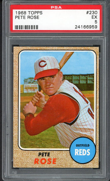 1968 Topps Baseball #230 Pete Rose Reds PSA 5 EX 554761