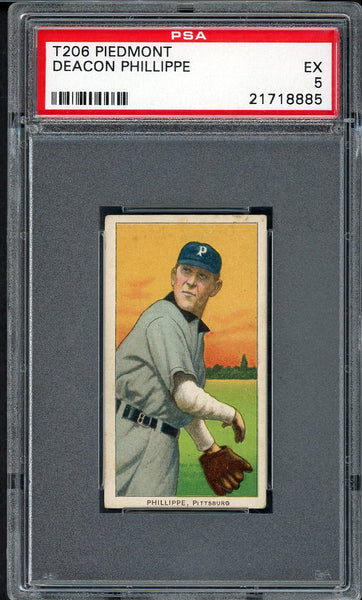 1909-11 T206 T 206 Deacon Phillippe Pirates PSA 5 EX 554763