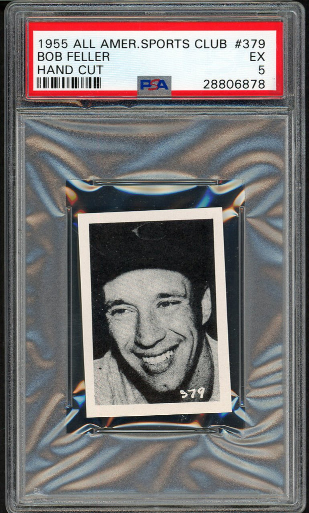 1955 All American Club #379 Bob Feller Indians PSA 5 EX 554768