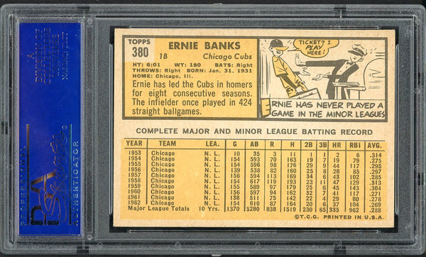 1963 Topps Baseball #380 Ernie Banks Cubs PSA 6 EX-MT 554775