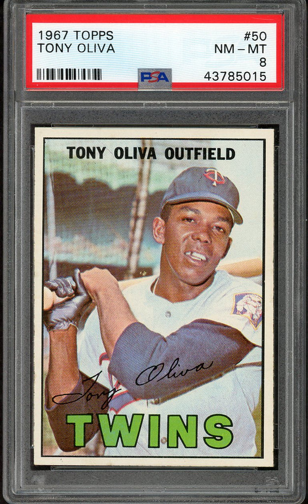 1967 Topps Baseball #050 Tony Oliva Twins PSA 8 NM/MT 554777
