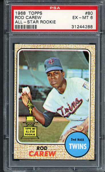 1968 Topps Baseball #080 Rod Carew Twins PSA 6 EX-MT 554778