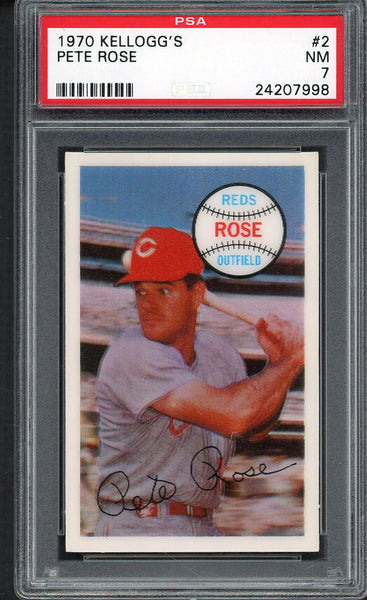 1970 Kelloggs Baseball #002 Pete Rose Reds PSA 7 NM 554782