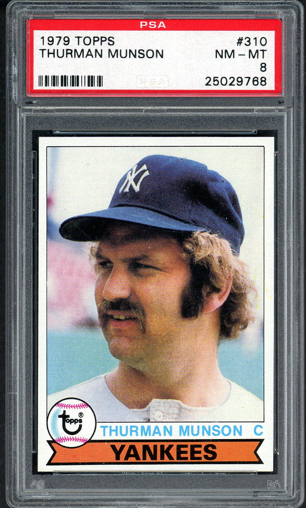 1979 Topps Baseball #310 Thurman Munson Yankees PSA 8 NM/MT 554796