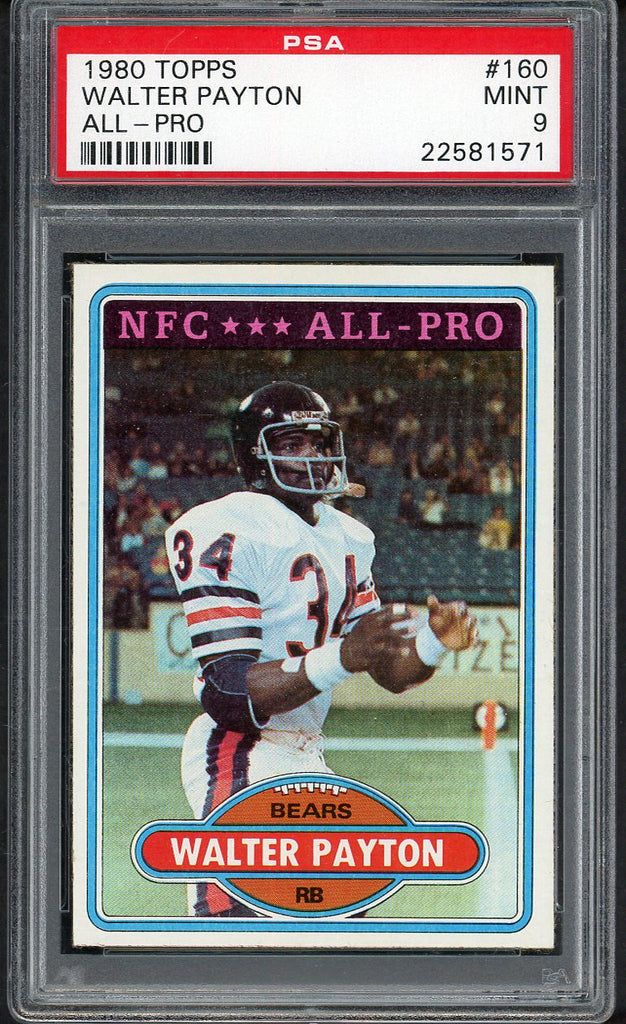 1980 Topps Football #160 Walter Payton Bears PSA 9 MINT 554798