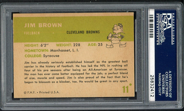 1961 Fleer Football #011 Jim Brown Browns PSA 6 EX-MT 554800