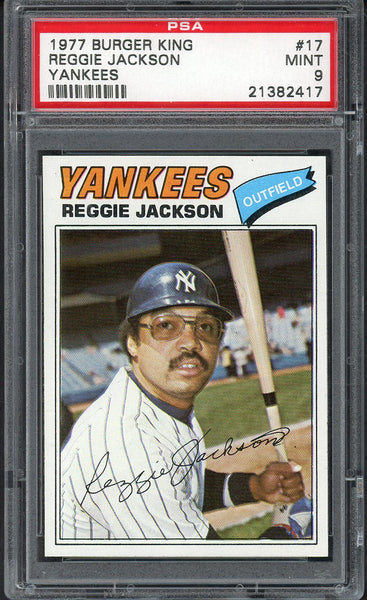 1977 Burger King #017 Reggie Jackson Yankees PSA 9 MINT 554805