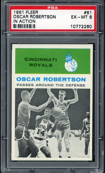 1961 Fleer Basketball #061 Oscar Robertson IA Royals PSA 6 EX-MT 554809