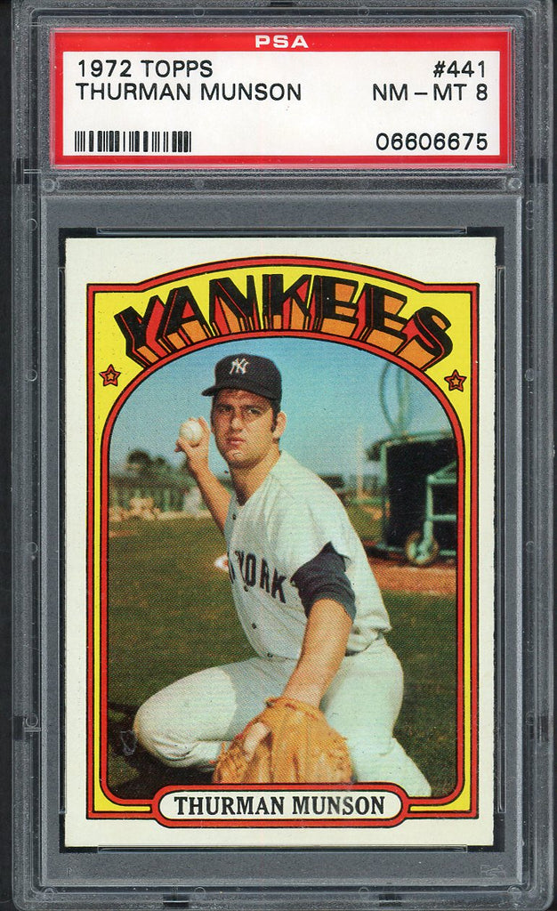 1972 Topps Baseball #441 Thurman Munson Yankees PSA 8 NM/MT 554810