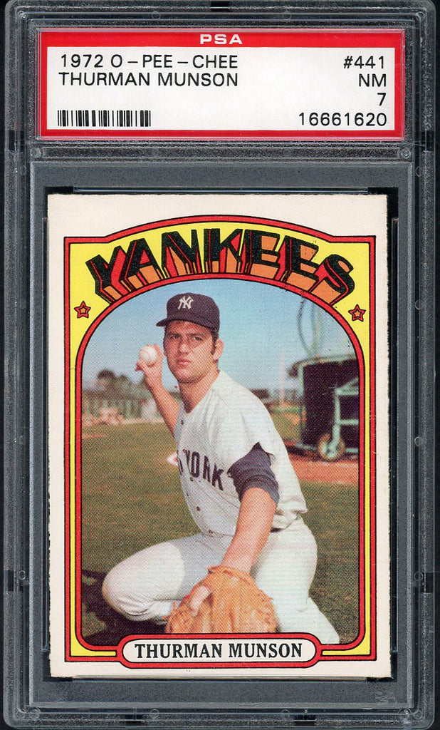 1972 O Pee Chee #441 Thurman Munson Yankees PSA 7 NM 554815