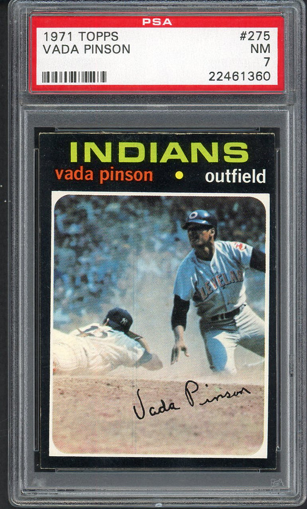 1971 Topps Baseball #275 Vada Pinson Indians PSA 7 NM 554816