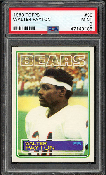 1983 Topps #036 Walter Payton Bears PSA 9 MINT 554819