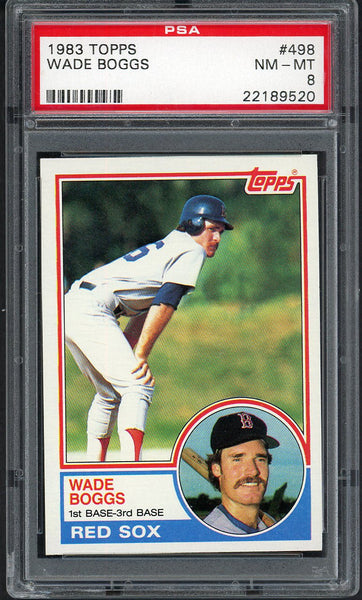 1983 Topps #498 Wade Boggs Red Sox PSA 8 NM/MT 554820