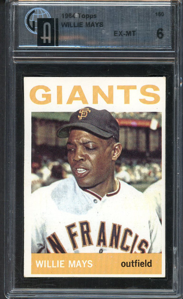 1964 Topps Baseball #150 Willie Mays Giants GAI 6 EX-MT 554829
