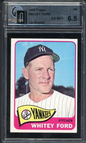 1965 Topps Baseball #330 Whitey Ford Yankees GAI 6.5 EX-MT+ 554831