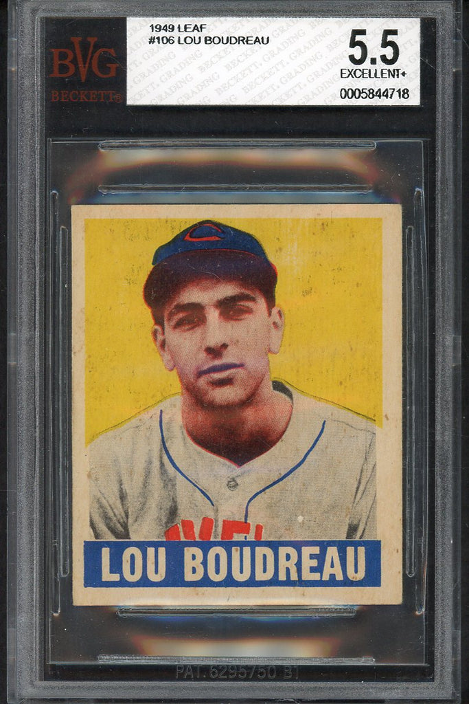 1948 Leaf Baseball #106 Lou Boudreau Indians BVG 5.5 EX+ 554833