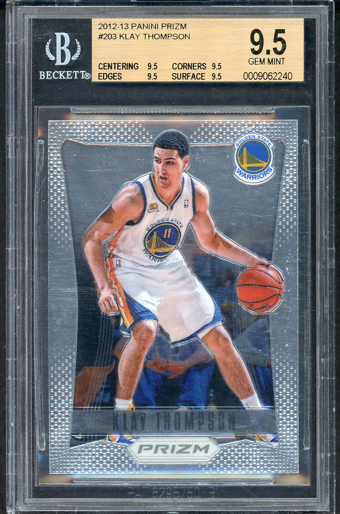 2012 Panini Prizm #203 Klay Thompson Warriors BVG 9.5 GEM MINT 554835