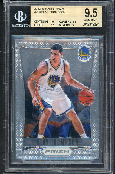 2012 Panini Prizm #203 Klay Thompson Warriors BVG 9.5 GEM MINT 554836