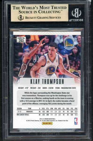 2012 Panini Prizm #203 Klay Thompson Warriors BVG 9.5 GEM MINT 554836